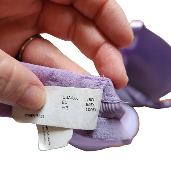 Sweet Nothings by Lilyette Purple Full Coverage Underwire Bra Size 38D - Picture 6 of 6